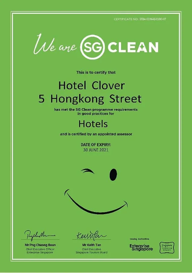 Hotel Clover 5 Hongkong Street Singapur 4*,  Singapur